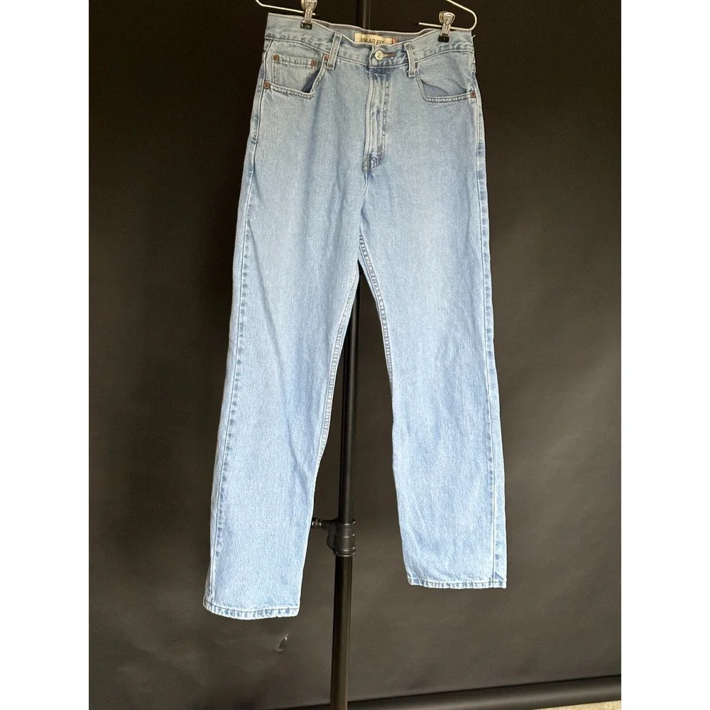 2006 Levi's 505 Jeans Mens Blue Light Wash Relaxed Fit Red Tab 33X32‎